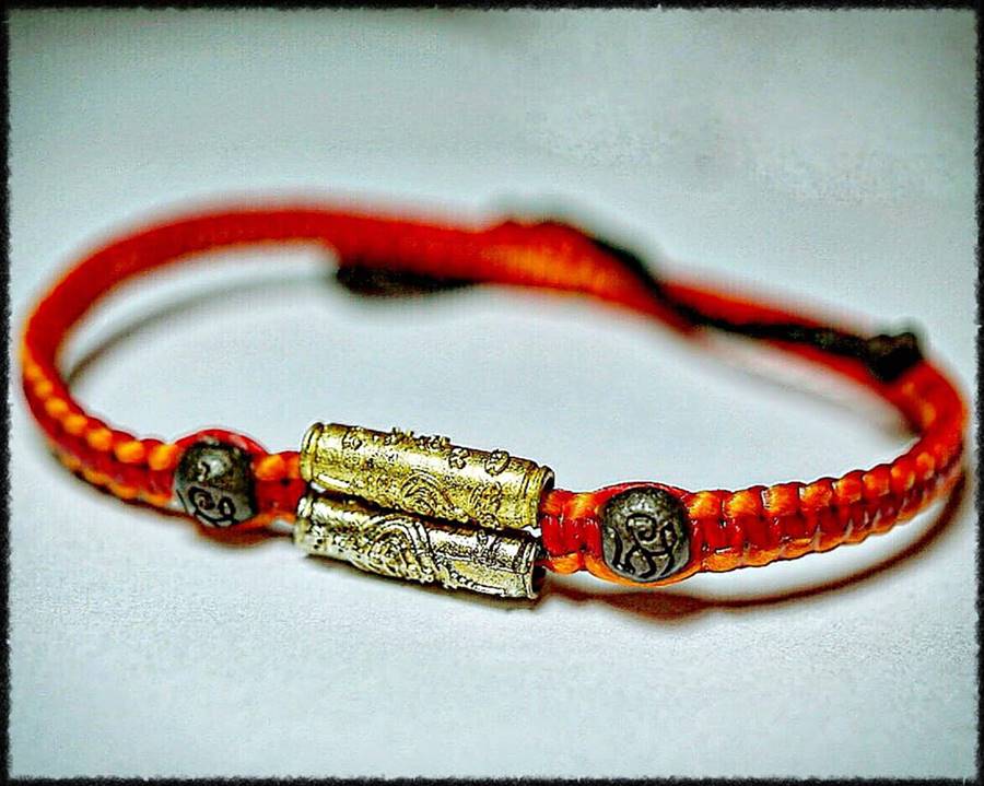 Salika 100thousands Sweetheart Takrud (Bracelet Version, Red Orange) by Phra Arjarn O, Phetchabun. - คลิกที่นี่เพื่อดูรูปภาพใหญ่