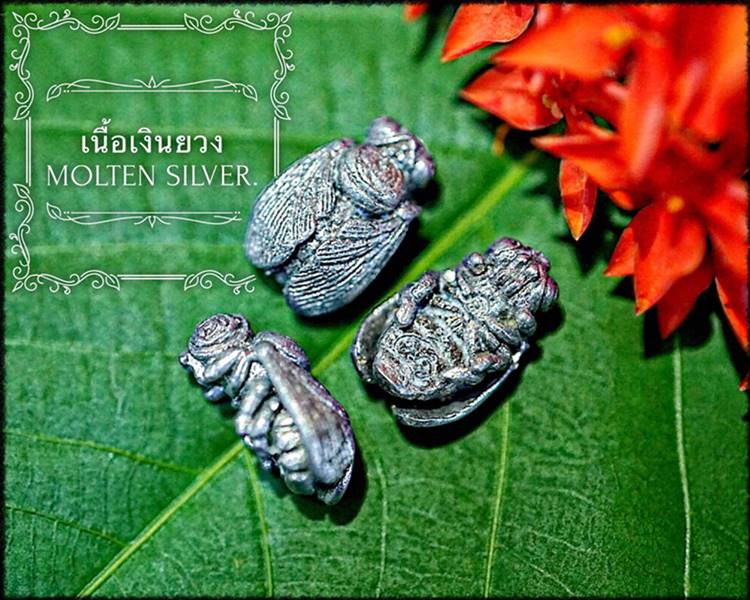Emperor Golden Bumblebee (Molten Silver) by Phra Arjarn O, Phetchabun. - คลิกที่นี่เพื่อดูรูปภาพใหญ่