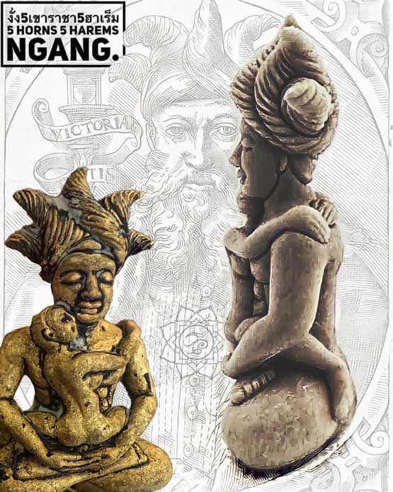 5 Horns 5 Harems Ngang (Saladin hug lady) Mystical Sliver by Phra Arjarn O. Phetchabun - คลิกที่นี่เพื่อดูรูปภาพใหญ่