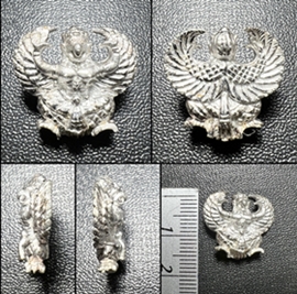 Great Garuda (Small size, silver plated) by LP.Key, Wat Sri Lumyong, Surin province. - คลิกที่นี่เพื่อดูรูปภาพใหญ่