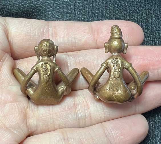I-Pher and E-Pher (Sacred Bronze, Small Size) by Arjarn Jiam Mon Raman Charming Mantra. - คลิกที่นี่เพื่อดูรูปภาพใหญ่
