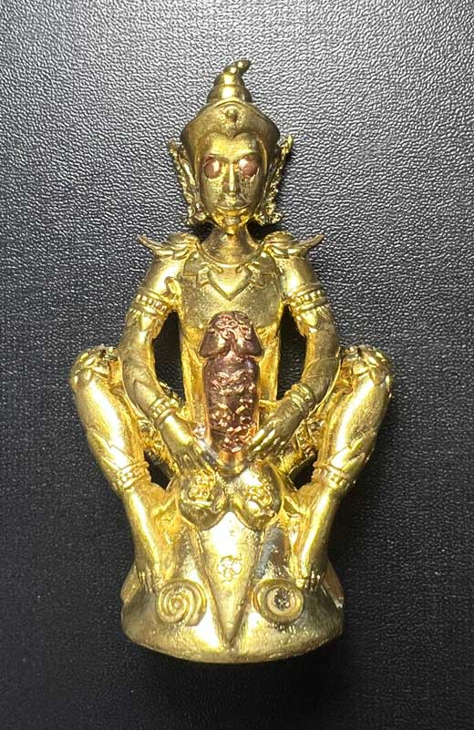 Phaya Ngang Yan-Ta-Bet (Magic Brass, 3 inches) by Arjarn Jiam, Mon Raman Charming Mantra. - คลิกที่นี่เพื่อดูรูปภาพใหญ่