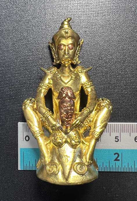 Phaya Ngang Yan-Ta-Bet (Magic Brass, 3 inches) by Arjarn Jiam, Mon Raman Charming Mantra. - คลิกที่นี่เพื่อดูรูปภาพใหญ่