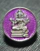 Phra Phrom coin (sliver plated enamel Purple) by Luangpor Khun Chamnan, Wat Chinwararam Worawihan