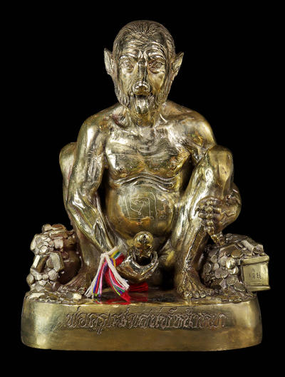 Delightful Dog-Faced Guru. (altar-sized statue) by Arjarn Ongart Seengam. - คลิกที่นี่เพื่อดูรูปภาพใหญ่
