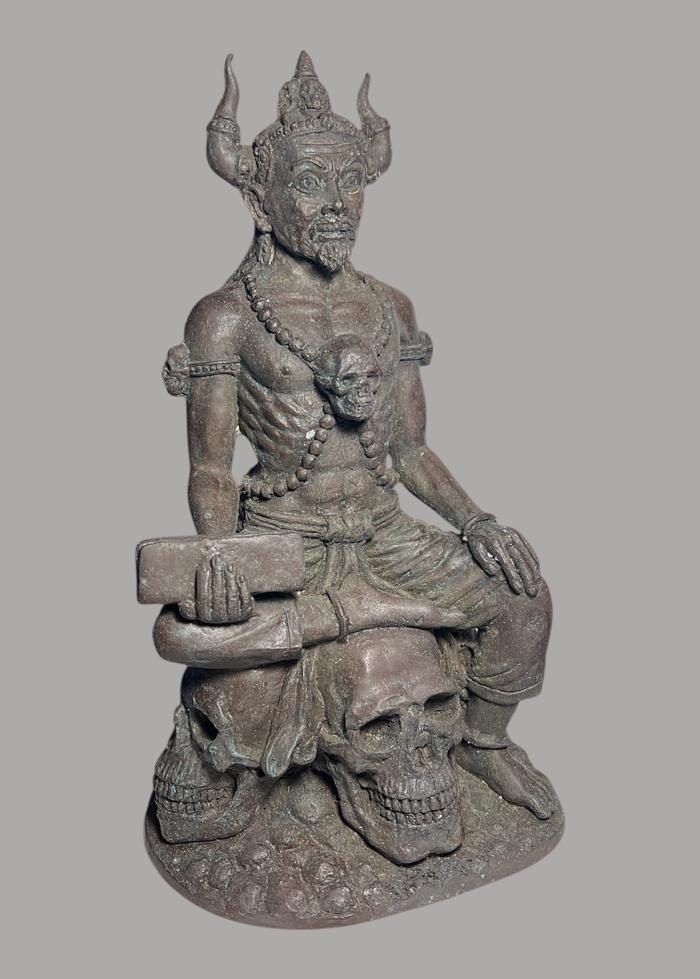 Lord Yama (altar statue,vintage rust patina) by Arjarn Pien Hatthayanon, Khao Aor. - คลิกที่นี่เพื่อดูรูปภาพใหญ่