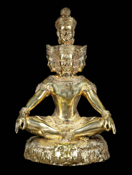 พระสทาศิวะปัญจมุขี (เนื้อชนวนขอมพันปี,ขัดเงา) อาจารย์องอาจ สีงาม - คลิกที่นี่เพื่อดูรูปภาพใหญ่