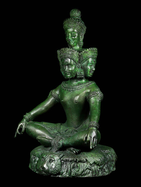 พระสทาศิวะปัญจมุขี (เนื้อชนวนขอมพันปี,รมเขียว) อาจารย์องอาจ สีงาม - คลิกที่นี่เพื่อดูรูปภาพใหญ่