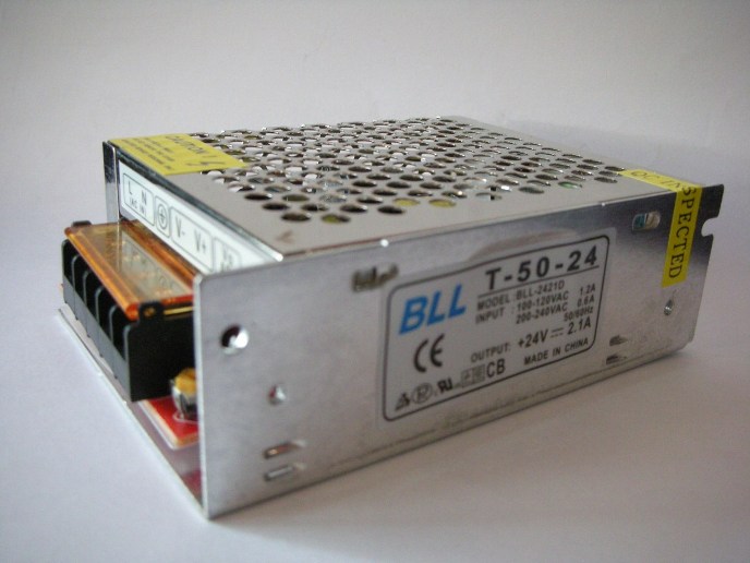 220 Vac to 24Vdc Switching Power Supply 2.1 A ยี่ห้อ BLL #4512282