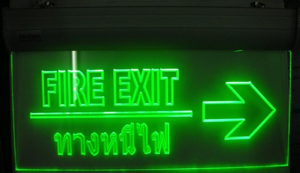 LED lamp Fire Exit Sign Emergency Light  2-side, 2-hour : F9 model - คลิกที่นี่เพื่อดูรูปภาพใหญ่