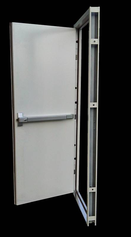 ประตูทนไฟบานเดี่ยว 90x200 cm.  แบบคานผลัก รุ่น DM-9 ไม่รวมคานผลัก,กุญแจมือจับ,โช็คอัพ - คลิกที่นี่เพื่อดูรูปภาพใหญ่