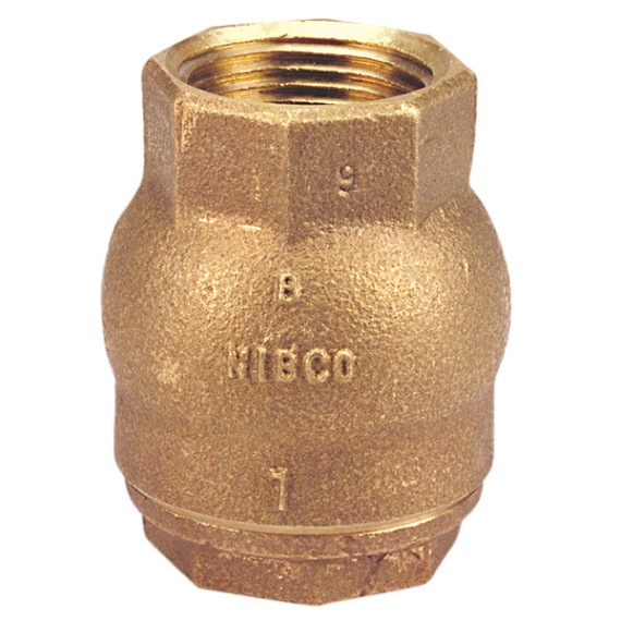 Nibco model T-480 Bronze check valve , NPT thread , 250 psi. - คลิกที่นี่เพื่อดูรูปภาพใหญ่