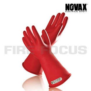 ถุงมือยางป้องกันไฟฟ้าแรงสูง Class 1 - 10,000V Tested, Straight cuff (Red) ยี่ห้อ NOVAX - คลิกที่นี่เพื่อดูรูปภาพใหญ่