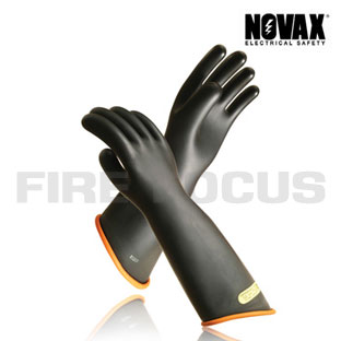 ถุงมือป้องกันไฟฟ้าแรงสูง Class 00 - 2,500V Tested, Contour cuff (Black Orange) ยี่ห้อ NOVAX - คลิกที่นี่เพื่อดูรูปภาพใหญ่
