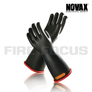 Rubber insulating gloves Class 4 - 40,000V Tested, Straight cuff (Black Red) NOVAX - คลิกที่นี่เพื่อดูรูปภาพใหญ่