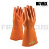 ถุงมือยางป้องกันไฟฟ้าแรงสูง Class 00 - 500V Tested, Straight cuff (Orange) ยี่ห้อ NOVAX