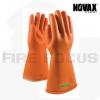ถุงมือป้องกันไฟฟ้าแรงสูง Class 3 - 30,000V Tested, Straight cuff (Orange) ยี่ห้อ NOVAX