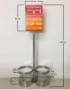 Double Fire Extinquisher Stand Stanless Steel with Aluminium Sign