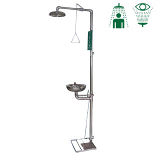 Emergency Shower and Eye Wash Stainless model.SS-S150 (Hand and Foot Operated) TERYSAFE - คลิกที่นี่เพื่อดูรูปภาพใหญ่