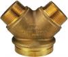 DIXON-POWHATAN Two-way y type, roof manifoid size 4x2.5x2.5 inch., cast brass,model.26-294