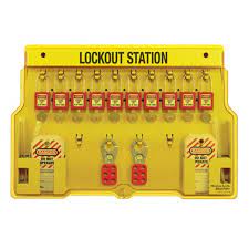 อุปกรณ์ล็อค 10 Pad Lockout Station รุ่น 1483BP410 ยี่ห้อ Masterlock-มาสเตอร์ล็อค - คลิกที่นี่เพื่อดูรูปภาพใหญ่