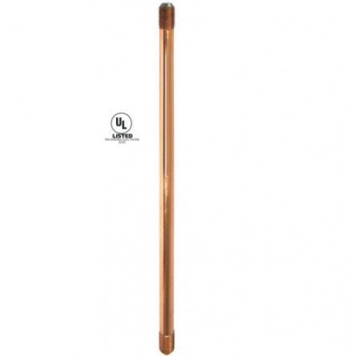 KUMWELL GRCBUT124 Copper - Bonded Ground Rod, Threaded Type Rod Dia. = 1/2" (12.7 mm), Length 4 ft - คลิกที่นี่เพื่อดูรูปภาพใหญ่