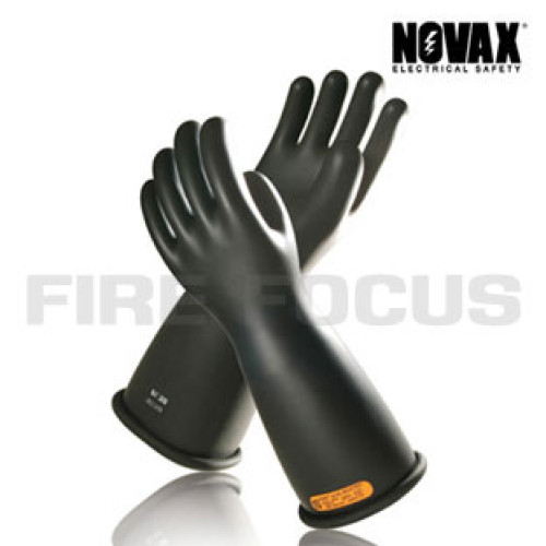 NOVAX ถุงมือป้องกันไฟฟ้าแรงสูง Class 4 - 40,000V Tested, (Black) - คลิกที่นี่เพื่อดูรูปภาพใหญ่