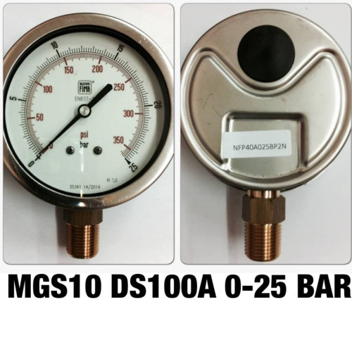 NUOVA FIMA รุ่น MGS10 DS100A Pressure Guage (แห้ง) Size 1/2