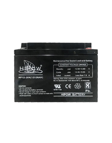 ACCU BATTERY รุ่น AC12260 12V 26AH  แบตเตอรี่แห้ง - คลิกที่นี่เพื่อดูรูปภาพใหญ่