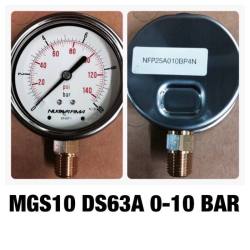 NUOVAFIMA รุ่น MGS10 DS63A เกจ์วัดความดัน แห้ง - คลิกที่นี่เพื่อดูรูปภาพใหญ่