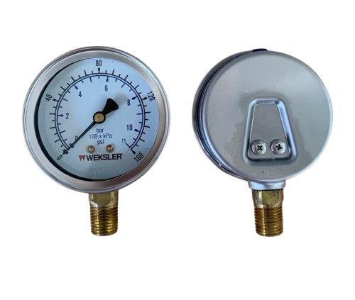 WEKSLER รุ่น BY12 (แห้ง) Gauge Stainless 304 Range:0-11 BAR/PSI/KPA Size 2.5“ - คลิกที่นี่เพื่อดูรูปภาพใหญ่