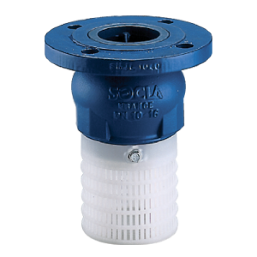 SOCLA รุ่น  302P foot valve cast iron body,Polyethylene Strainer flange ends, PN16 65 mm  Size 2-1/2 - คลิกที่นี่เพื่อดูรูปภาพใหญ่