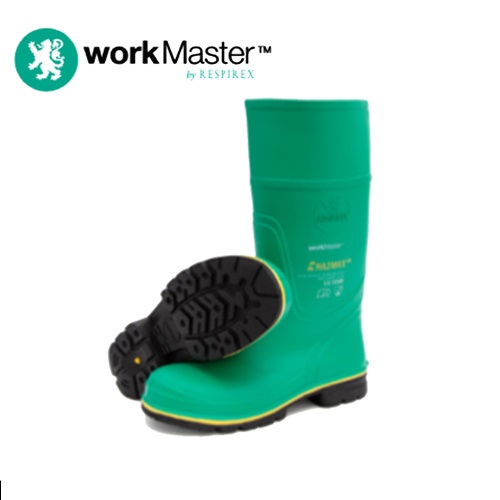 WORKMASTER  รุ่น  รองเท้าบูทนิรภัยหัวเหล็กสีเขียว  รองเท้าบูทป้องกันสารเคมีรุนแรง - คลิกที่นี่เพื่อดูรูปภาพใหญ่