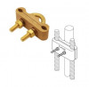 KUMWELL GXCTW 172 - 70 Ground Rod or Pipe to Two Cable Clamp Rod Dia. = 5/8"-3/4", Cable Size 25-70