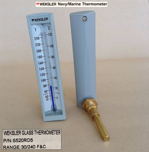WEKSLER รุ่น S520RD5 Glass Thermometer RANGE 30/240 F&C - คลิกที่นี่เพื่อดูรูปภาพใหญ่