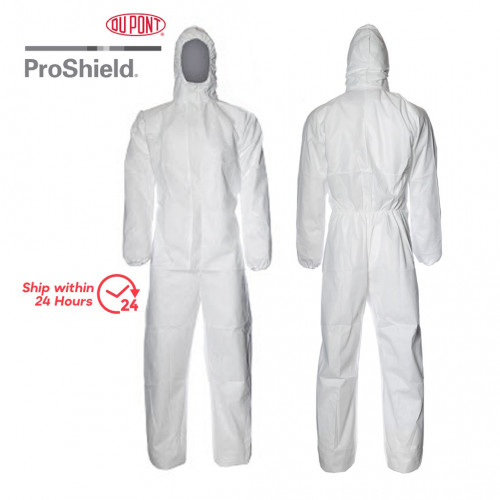 DUPONT ชุดหมี PPE PROSHIELD 20 ป้องกันละอองเคมีและเชื้อโรค COVID-19 - คลิกที่นี่เพื่อดูรูปภาพใหญ่