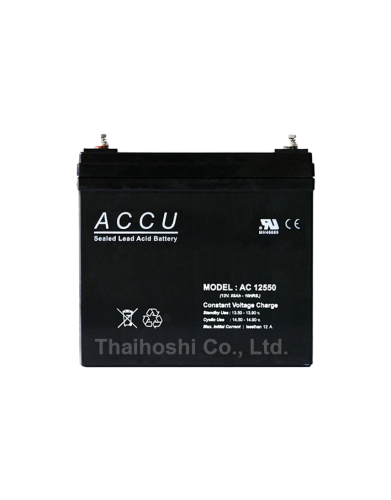 ACCU BATTERY รุ่น AC12550 12V 55Ah แบตเตอรี่แห้ง - คลิกที่นี่เพื่อดูรูปภาพใหญ่