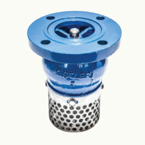 KISTLER Foot Valve Ductilelron Flange JIS10K Strainer SUS304, Size 6" - คลิกที่นี่เพื่อดูรูปภาพใหญ่